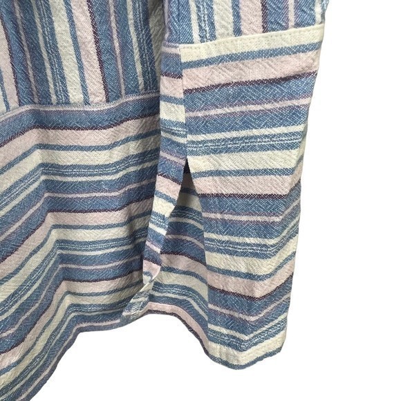 Ella Simone Womens Multicolor Striped Linen Blend Sleeveless Shift Dress Small - Picture 4 of 6